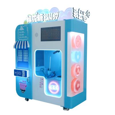 China Soft Cotton Sugar Candy Floss Vending Professional Custom Commercial Hotel Metro Station Mall Marshmallow Automated Candy Cloud Machine for sale