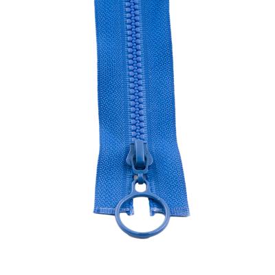 China Sustainable New Fashion Plastic Resin Zipper With White Teeth Open Zipper for sale