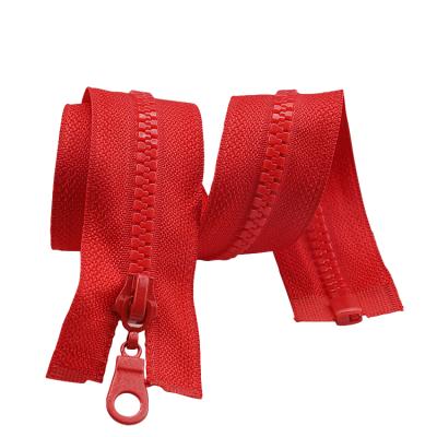 China New Fashion Sustainable Plastic Resin Zipper Open Zipper for sale