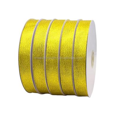 China Viable Professional Manufacture Gift Satin Cheap Decorative Metallic Ribbon for sale