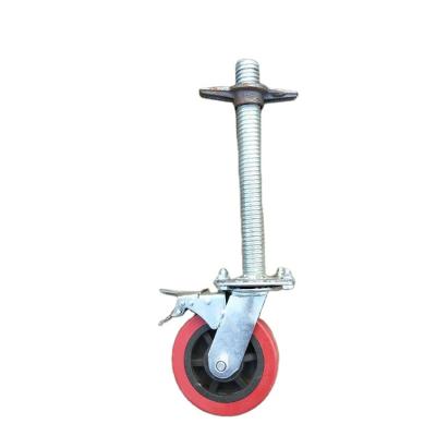 China Contemporary Professional Hot Dip Building Scaffolding Caster Wheel Heavy Duty Threaded Industrial Caster Casters for sale