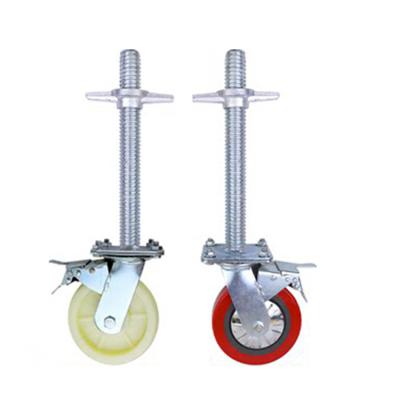 China Contemporary Caster China Manufacture With Adjustable Screw Scaffold Scaffolding Wheels For Sale for sale