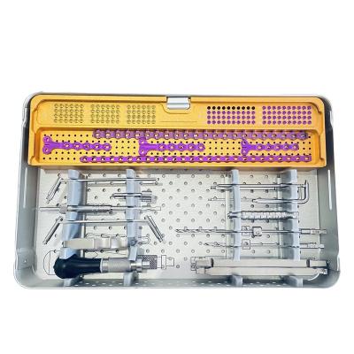 China Vet Surgical Hot Sale Orthopedic Surgical Instruments 1.6mm 2.4mm 3.2mm 4.0mm Locking Plate Instrument Kit For Veterinary Use for sale