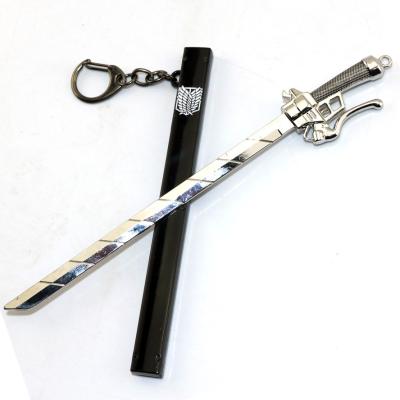 China 2021 Liberty Allen Scabbard Pen Knife Pen Knife Pendant Metal Japanese Anime Wings On Titan Alloy Jewelry Key Chain For Women Men for sale