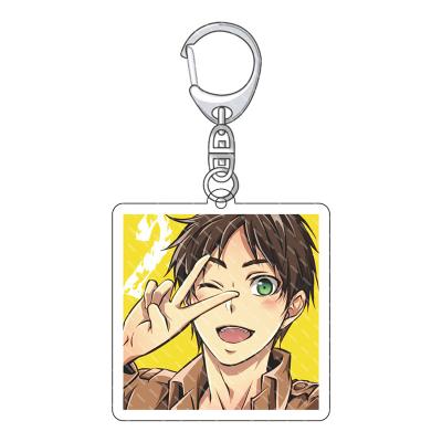 China Decoration Japanese Anime Attack On The Bag Giant Acrylic Decoration Cartoon Anime Keychain Pendant Key Chain for sale