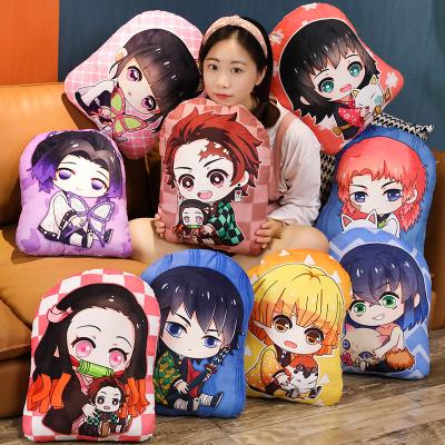 China Cute Plush Pillow Toys Manga Doll Kimetsu No Yaiba Tanjirou Nezuko Demon Slayer Cushion Pillow Stuffed Anime Devil's Blade Non-Toxic for sale