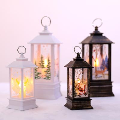 China Eco-friendly Simulation Flame Kerosene Lamp Merry Christmas Portable Christmas Lantern Light Small For Decorations for sale