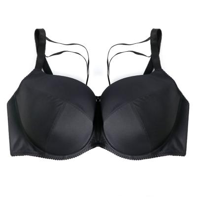 China Breathable Cotton 2021 New Design Bras Plus Size Women's 3/4 Cup Bra Push Up Big Breast Ladies Casual Bra for sale