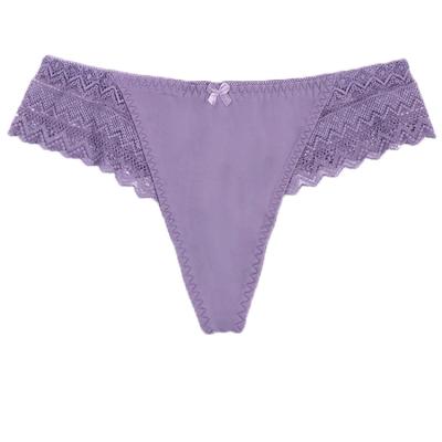 China BEIZHI Wholesale Sexy Lace Panties Mid Waist Nylon Thong Women's Breathable Panties for sale