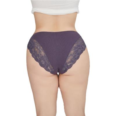 China Breathable Custom Design Lace Cotton Fat Girl Big Butts Plus Size Women Lingerie Underwear Panties for sale