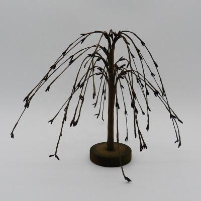 China Vintage Burgundy Pip Berry Weeping Willow Tree Country Decorative Art (7-Inch) for sale