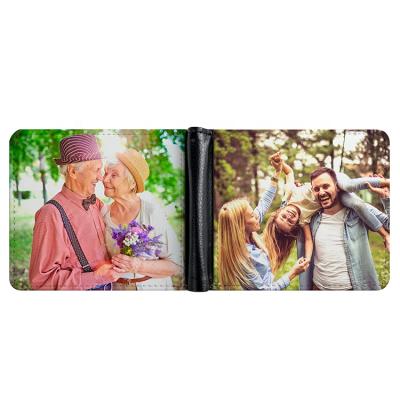 China Custom Gift Double Sides Printable White PU Sublimation Leather Men's Wallet for sale