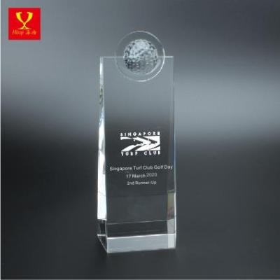 China European Champion Souvenir K9 Crystal Material Award Glass Trophy Hitop Customized Color UV Printing New Company for sale