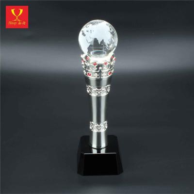 China Europe Custom Empty Chandelier Trophy Handmade Craft Hitop Personalized Crystal Crafts Award Crystal Trophy for sale