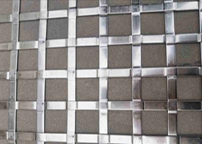 China 27mm Hole 10mm X 1.5mm Woven Flat Metal Mesh SS304 Beautiful Appearance for sale