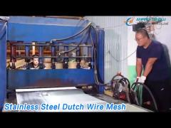 Plain Stainless Steel Dutch Wire Mesh T304 Corrosion Resisting Firm Structure