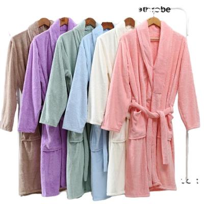 China Child-Proof Customized   Wholesale  High Quality Hotel Super Plush Coral Fleece Bathrobe for sale