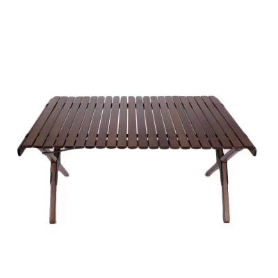 China Best quality and low price portable foldable outdoor place roll place eco-friendly wooden table for sale