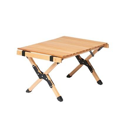 China Eco-friendly Popular Outdoor Picnic Egg Roll Table High Quality Wooden Roll Table for sale