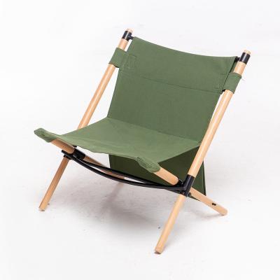 China Eco-friendly Modern Simple Solid Wood Outdoor Beach Kermit Chair Camping Chair Travel Chair for sale