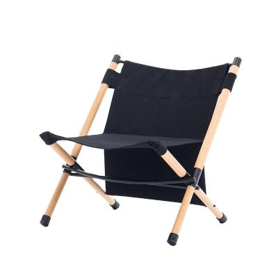 China Eco-friendly Portable Modern Simple Solid Wood Back Chair Lunch Break Chair Outdoor Travel Fishing Camping Kermit Chair for sale