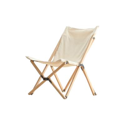 China Lightweight Wooden Foldable Beach Eco - Friendly Relaxing Camping Canvas Chairs Outdoor Custom Folding Raising Camping Chairs for sale