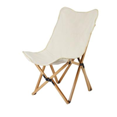 China Hot Sale Eco-friendly Outdoor Folding Chair Solid Beech Butterfly Chair for sale