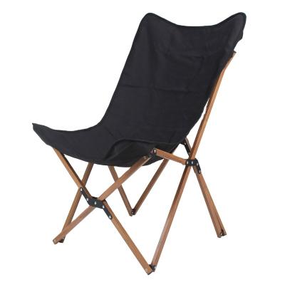 China Eco-friendly Simple Camping Chair Large Outdoor Black Beech Beauty Fashion Butterfly Chair for sale