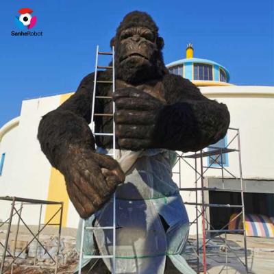 China Realistic Motion Gorilla Statue Life-Size Outdoor Animatronic Animal Model for sale