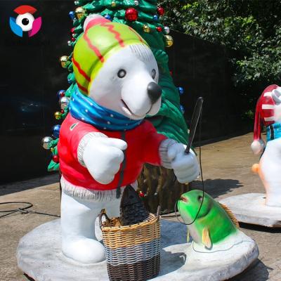 China Motion Realistic Outdoor Fiberglass Animatronic Christmas Decorations for sale