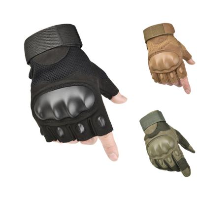 China Slip-resistance Army Tactical Gloves Knuckle Hard Anti Slip Sport Gloves Half Finger Gloves for sale