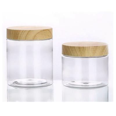 China Cosmetic Cosmetics PET ACP Recycled Plastic Jar 200ml Food Grade Plastic Jars With Lids for sale