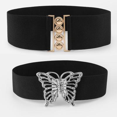 China Fashion.Casual plus size four metal circle buckle corset female decorative belt with Korean dress ladies fashion skirt belt for sale