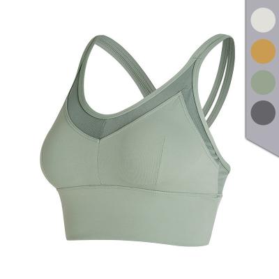 China Breathable Sports Bra Cross Back Beauty Belt Yoga Underwear Thin Widened Edge Fitness Shockproof Bra for sale