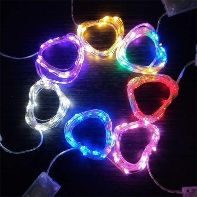 China Mini Diy Battery Powered Copper Wire LED String Light Christmas Decoration Straight Light Waterproof Fairy Lights for sale