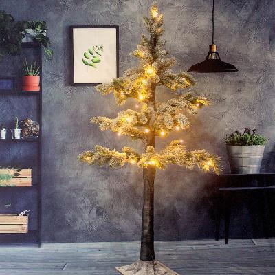 China Snowy Pine Tree Lights Artificial Christmas Light Customize Led Holiday Decoration for sale