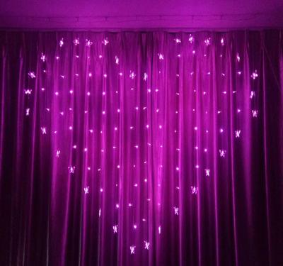 China ABS+copper LED Love Curtain Light Color Wedding Room Decoration Light Heart Shaped String for sale