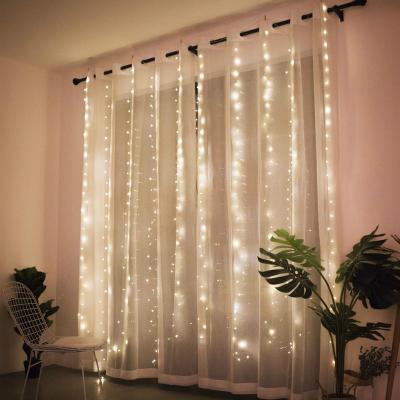 China Christmas Star Light LED Solar Window Curtain String Light for Bedroom Decorations for sale