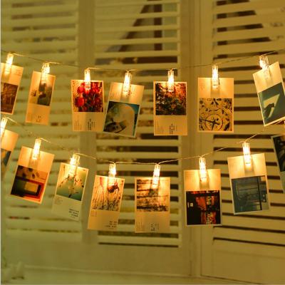 China Hot Selling Straight LED Battery Operated Photo Clip String Light Fairy Holiday Lighting Clip For Home Decoration for sale