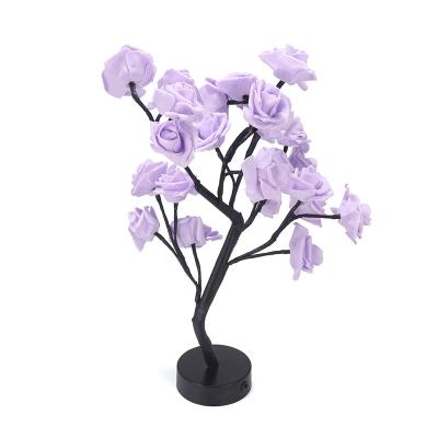 China On/flash Wedding Decoration USB Night Lights Regular LED Rose Flower Tree Lamp for sale