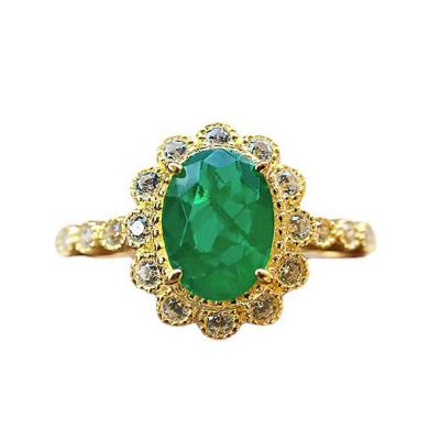 China Emerald Ring New Arrive TRENDY Silver Wedding Rings for Women for sale