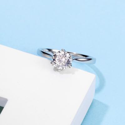 China FASHION Jewelry 925 Sterling Silver Moissanite Ring from Hot Sale Lady's Moissanite Ring for sale