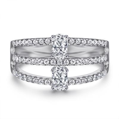 China FASHIONABLE ready to ship hot trending 925 silver wedding rings with Zircon for sale