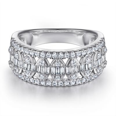 China FASHIONABLE ready to ship hot trending 925 Sterling Silver CZ wedding rings for women for sale