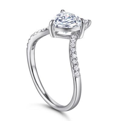 China High Quality FASHIONABLE Engagement Wedding Rings 925 Silver Diamond Ring For Women for sale