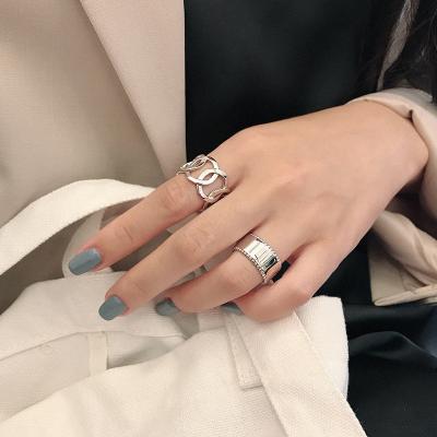 China FASHION Ready to Ship New Arrive Silver Chunky Ring Jewelry for Couples for sale