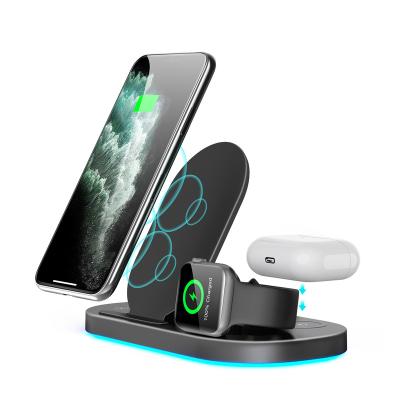 China Hot Selling Multi Watch Wireless Charging Portable Magnetic Charger 3 in 1 Phone Charger Station Foldable Wireless Dock for iPhone Air Pods for sale