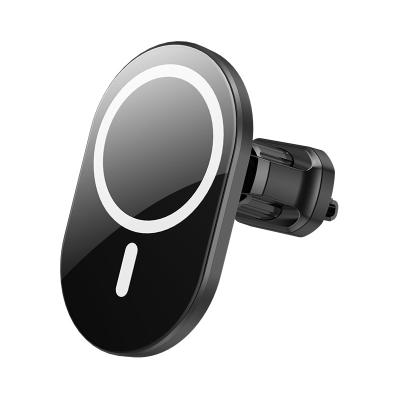 China 2021 Fast Magnetic Mount 15W Magnetic Car Mount 15W Magnet Mobile Phone Holder Amazon Car Charger and Phone Holder for iPhone 13 12 pro mini for sale