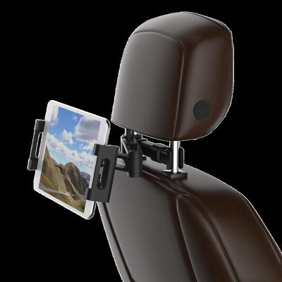 China 5.3-11.6 Inch High Quality Car Cell Phone Tablet Holder Aluminum Alloy Rear Seat Car Headrest Mount for sale