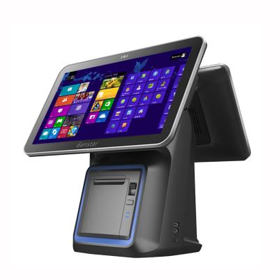 China Windows Android POS System Cash Register All In One Touch Screen 15.6inch Dual Screen 39cm*26cm*34cm for sale